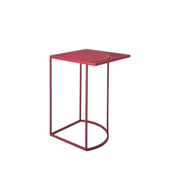 Table d'appoint carrée ISO B de Petite Friture, Bordeaux