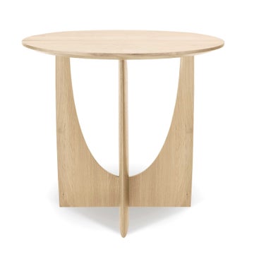 Table d'appoint GEOMETRIC en chêne, Naturel
