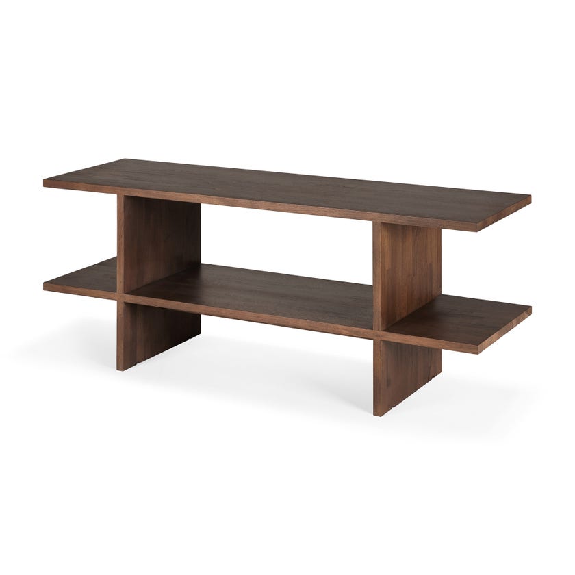 Table d'appoint Kabuki - teck vernis - brun - rectangulaire Table d'appoint Kabuki - teck vernis - brun - rectangulaire