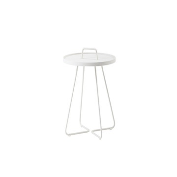 Table d'appoint ONE THE MOVE de Cane-line, Grande, blanc
