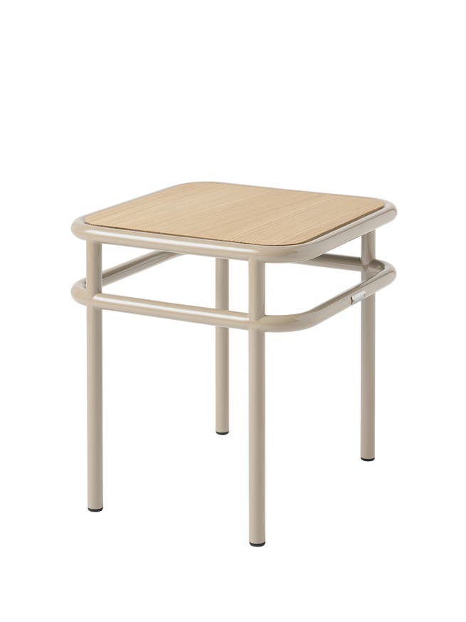 Table d'appoint UD, Carré, Chêne clair, Gris beige Table d'appoint UD, Carré, Chêne clair, Gris beige