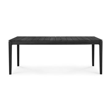 Table d'extérieur en teck BOK d'Ethnicraft Teck noir, 200 x 100 x H.76 cm