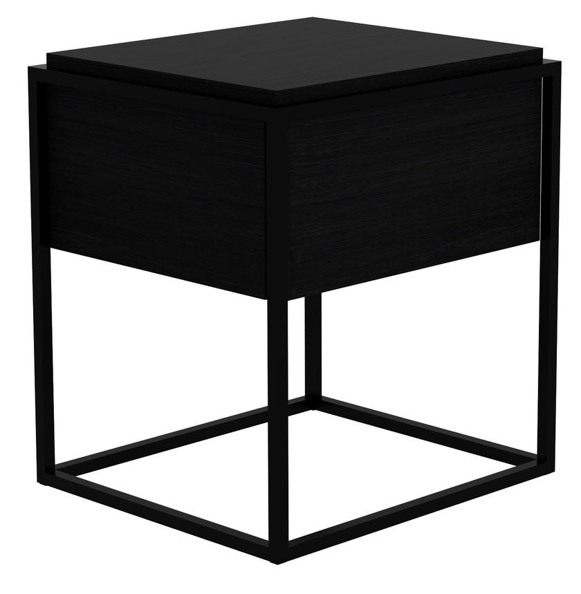 Table de chevet MONOLIT d'Ethnicraft, Chêne noir Table de chevet MONOLIT d'Ethnicraft, Chêne noir