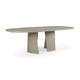 Table de jardin CANYON - béton vernis - Light Grey - oval