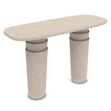 Table extérieur KASANE Ovale, Sabbia, L. 300