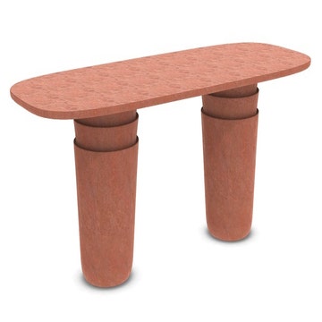 Table extérieur KASANE Ovale, Terracotta, L. 300