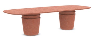 Table extérieur KASANE Ovale, Terracotta, L. 300 Table extérieur KASANE Ovale, Terracotta, L. 300