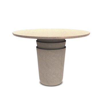Table extérieur KASANE Ronde, Sabbia, D. 160