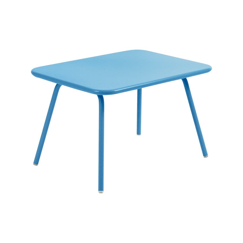 Table LUXEMBOURG KID de Fermob, 76 x 55,5 cm, Bleu maya Table LUXEMBOURG KID de Fermob, 76 x 55,5 cm, Bleu maya