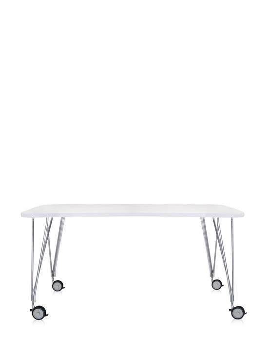 Table MAX de Kartell, L.160 X H.73 X P.80, Blanc zinc Table MAX de Kartell, L.160 X H.73 X P.80, Blanc zinc