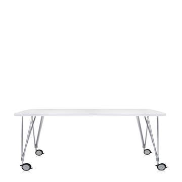 Table MAX de Kartell, L.190 X H.73 X P.90, Blanc zinc