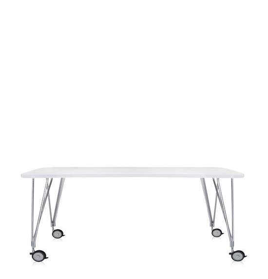 Table MAX de Kartell, L.190 X H.73 X P.90, Blanc zinc