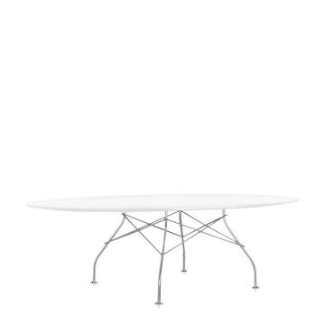 Table ovale GLOSSY de Kartell, Blanc