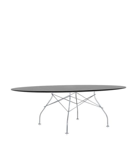 Table ovale GLOSSY de Kartell, Noir