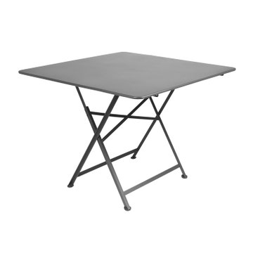 Table pliante CARGO de Fermob, 128 x 128 cm, Gris orage