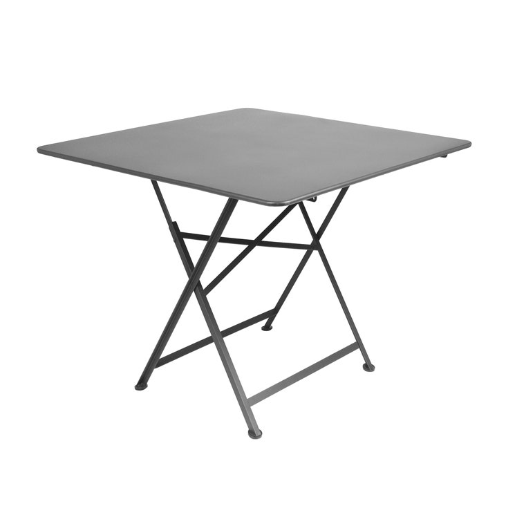 Table pliante CARGO de Fermob, 128 x 128 cm, Gris orage