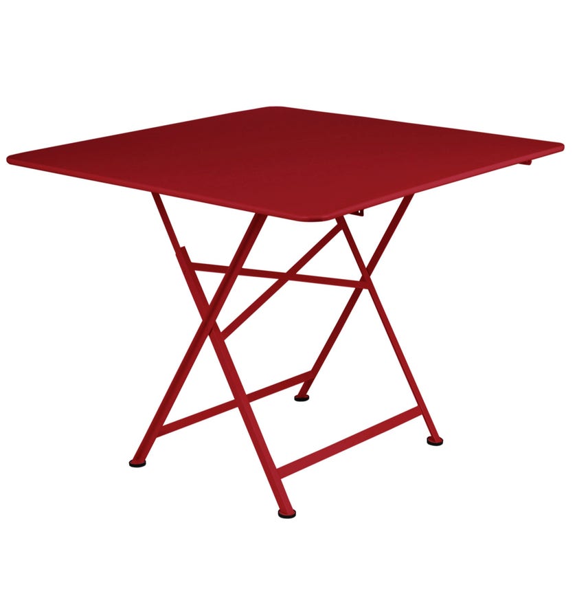 Table pliante CARGO de Fermob, 128 x 128 cm, Piment