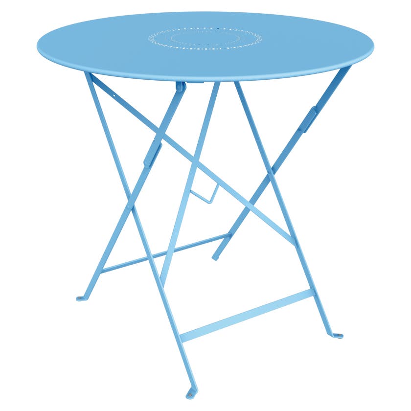 Table pliante FLORÉAL de Fermob, D. 77, Bleu maya Table pliante FLORÉAL de Fermob, D. 77, Bleu maya