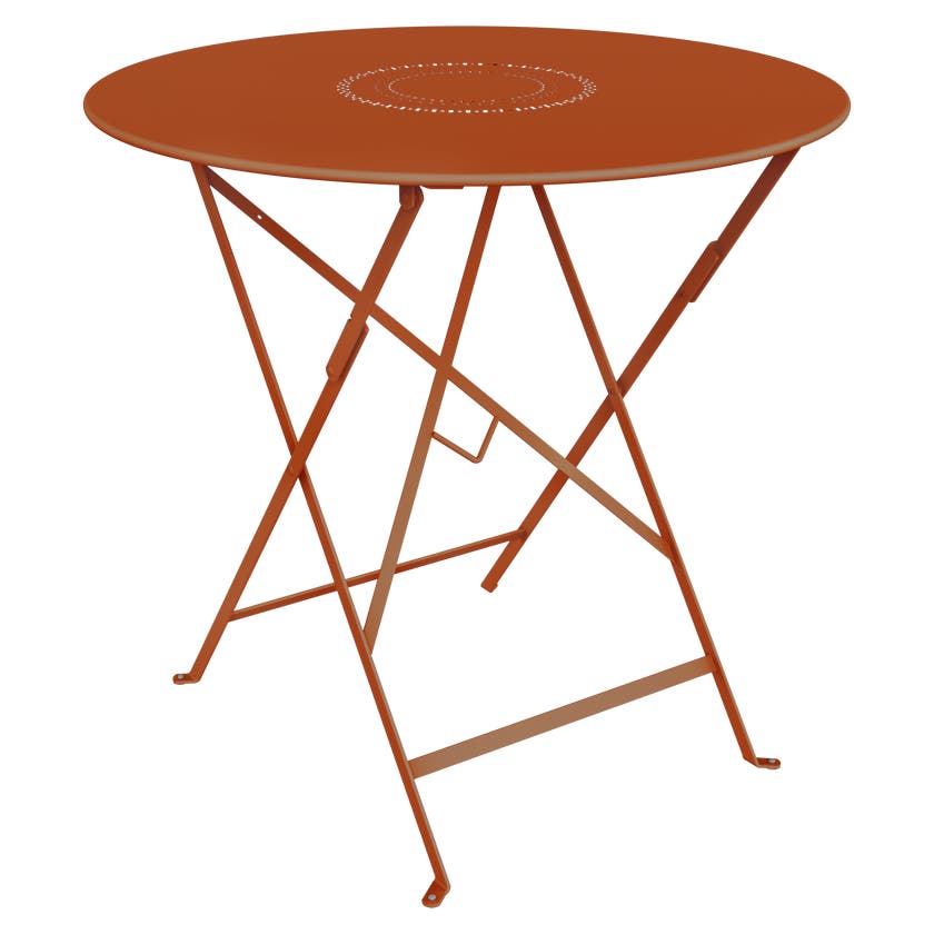 Table pliante FLORÉAL de Fermob, D. 77, Orange confite Table pliante FLORÉAL de Fermob, D. 77, Orange confite