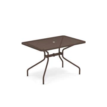 Table rectangulaire CAMBI de Emu, 120 x 80 cm, Marron d'Inde