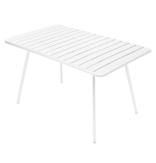 Table rectangulaire confort 6 LUXEMBOURG de Fermob, couleur blanc coton