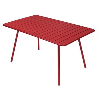 Table rectangulaire confort 6 LUXEMBOURG, couleur piment
