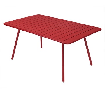 Table rectangulaire confort 6 LUXEMBOURG de Fermob, couleur piment Table rectangulaire confort 6 LUXEMBOURG de Fermob, couleur piment