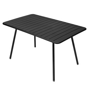 Table rectangulaire confort 6 LUXEMBOURG de Fermob, couleur réglisse
