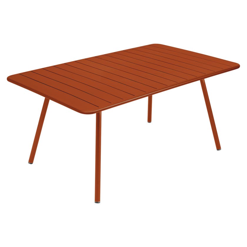 Table rectangulaire confort 6 LUXEMBOURG de Fermob, Orange confite Table rectangulaire confort 6 LUXEMBOURG de Fermob, Orange confite