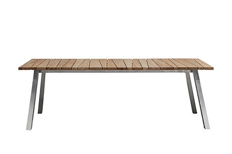 Table rectangulaire INOUT de Gervasoni, L. 240, plateau teck Table rectangulaire INOUT de Gervasoni, L. 240, plateau teck
