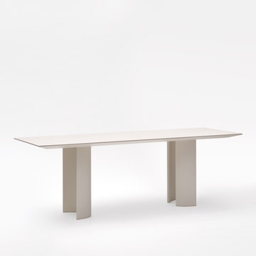 Table rectangulaire NACA, 300 cm, Aluminium, Antique white