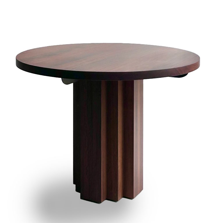 Table ronde BRIX de Heerenhuis, Ø210, Solid African Walnut