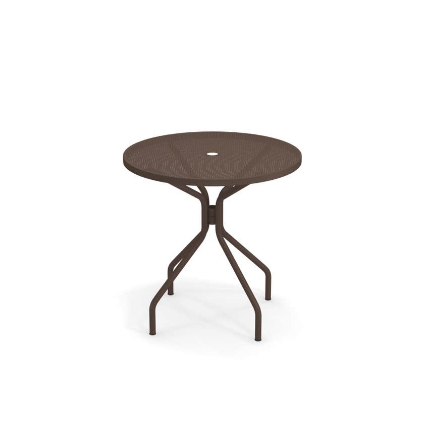 Table ronde CAMBI de Emu, Ø 80 cm, Marron d'Inde