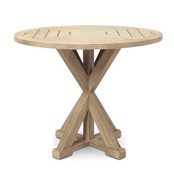 Table ronde CRONOS de Ethimo, Teck décapé