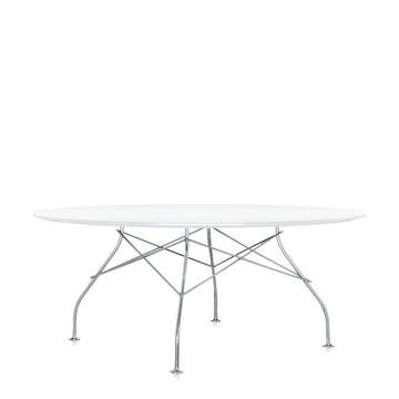 Table ronde GLOSSY de Kartell, Blanc