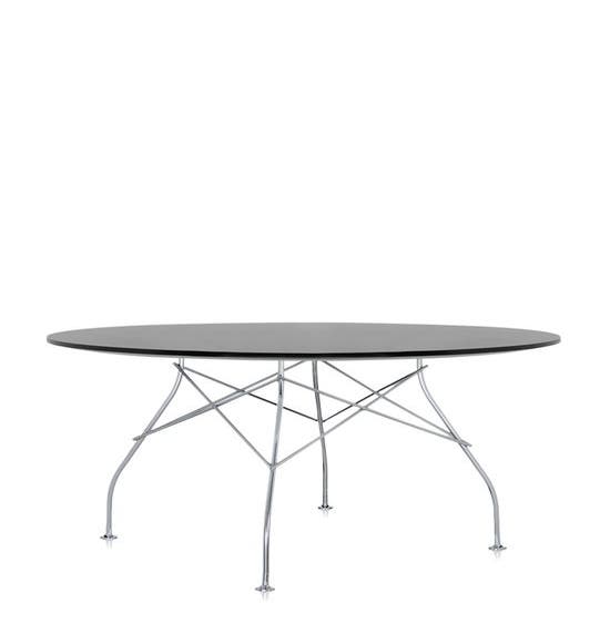 Table ronde GLOSSY de Kartell, Noir