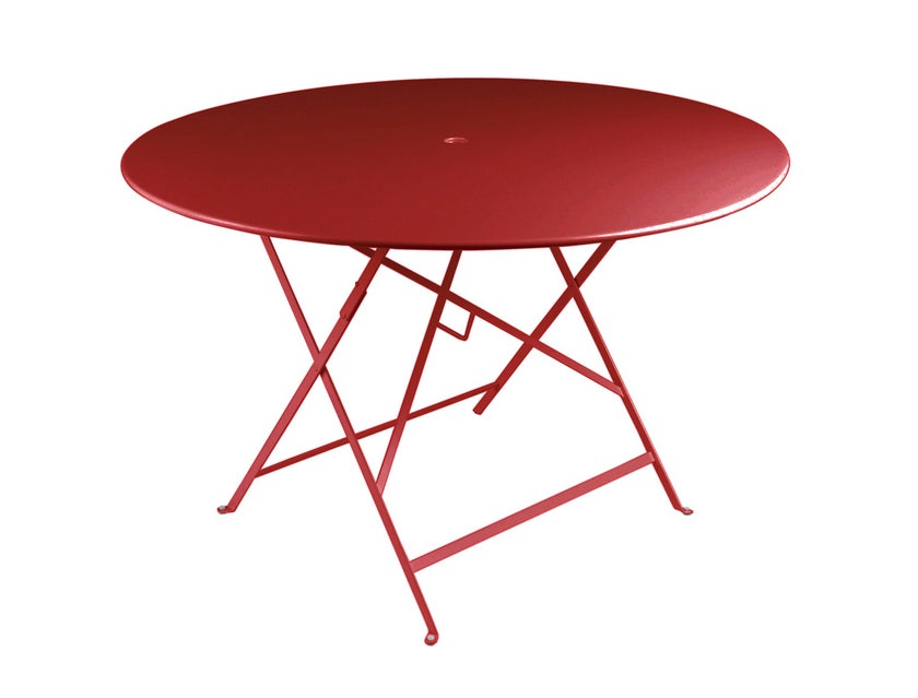 Table ronde pliante BISTRO de Fermob D.117 x H.74 cm Piment Table ronde pliante BISTRO de Fermob D.117 x H.74 cm Piment