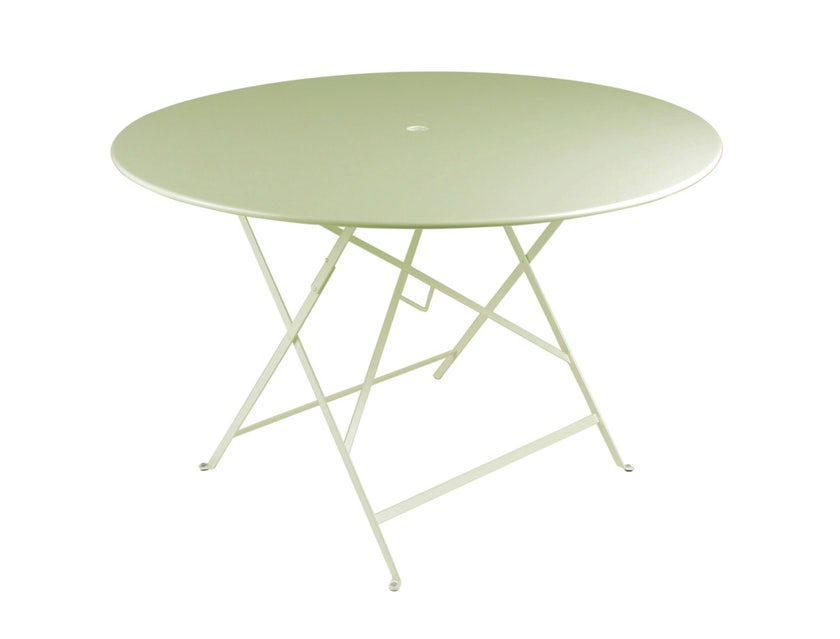 Table ronde pliante BISTRO de Fermob D.117 x H.74 cm Tilleul Table ronde pliante BISTRO de Fermob D.117 x H.74 cm Tilleul