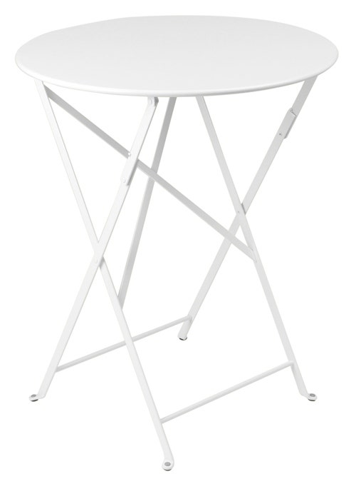Table ronde pliante BISTRO de Fermob D.60 x H.74 cm Blanc coton Table ronde pliante BISTRO de Fermob D.60 x H.74 cm Blanc coton