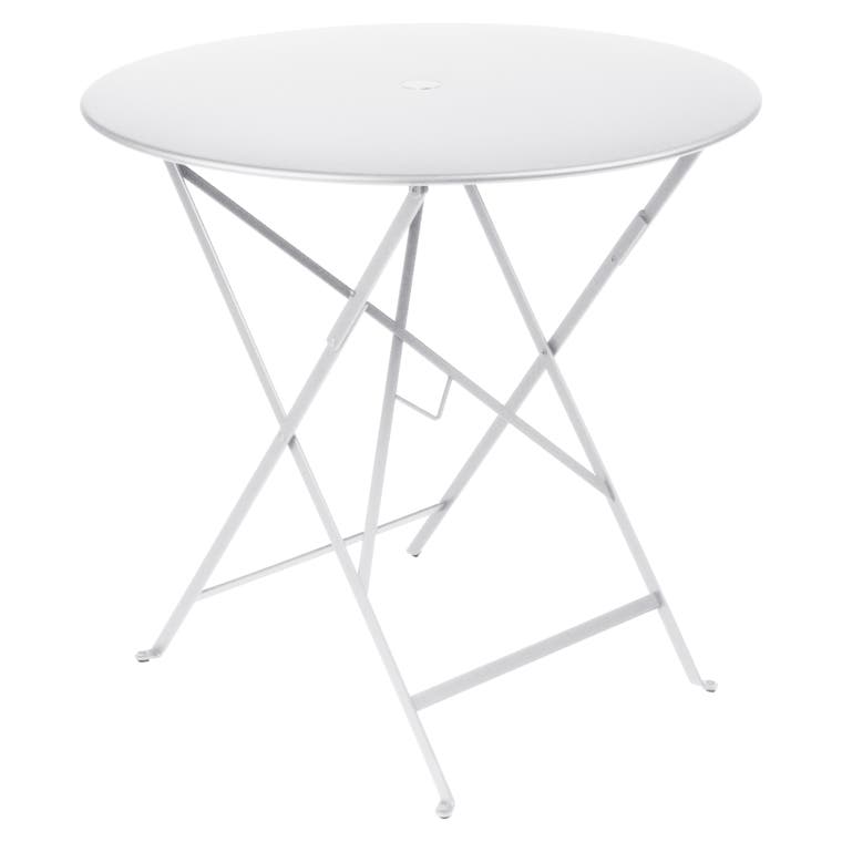 Table ronde pliante BISTRO de Fermob D.77 x H.74 cm Blanc coton Table ronde pliante BISTRO de Fermob D.77 x H.74 cm Blanc coton