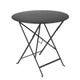 Table ronde pliante BISTRO D.77 x H.74 cm Carbone 