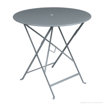 Table ronde pliante BISTRO de Fermob D.77 x H.74 cm Gris orage