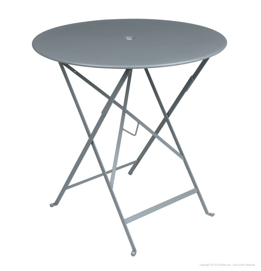 Table ronde pliante BISTRO de Fermob D.77 x H.74 cm Gris orage