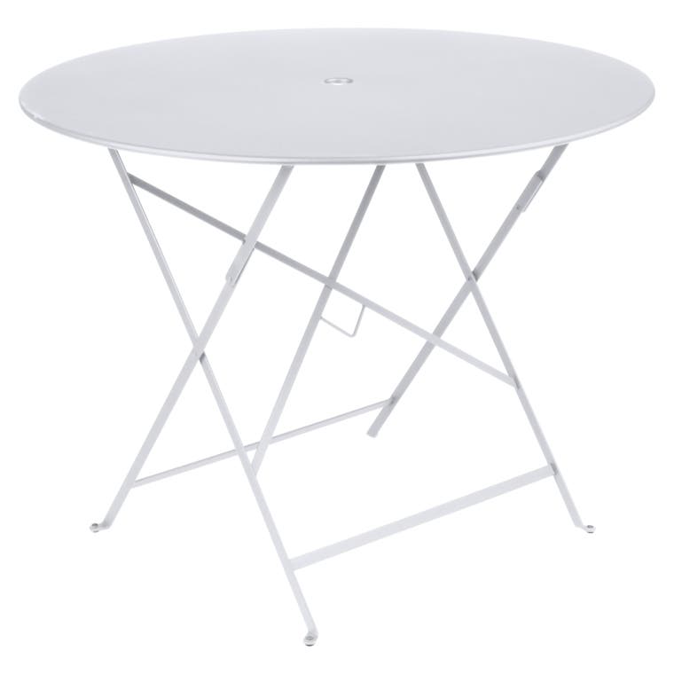 Table ronde pliante BISTRO de Fermob D.96 x H.74 cm Blanc coton Table ronde pliante BISTRO de Fermob D.96 x H.74 cm Blanc coton