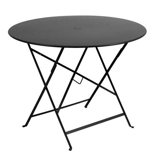 Table ronde pliante BISTRO de Fermob D.96 x H.74 cm Carbone Table ronde pliante BISTRO de Fermob D.96 x H.74 cm Carbone