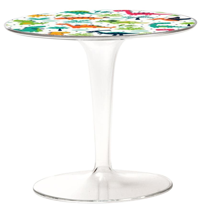 Table ronde TIP TOP KIDS de Kartell, transparent-dinosaure
