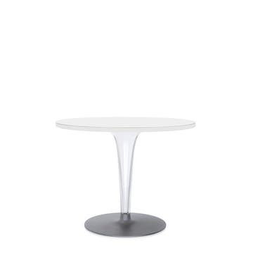 Table ronde TOPTOP avec base ronde de Kartell, Ø70, Blanc