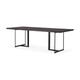 Table Tacet - teck vernis - brun foncé - rectangulaire 240 x 100 x 76