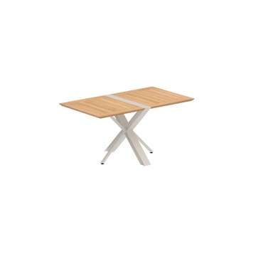Table TRAVERSE 150 de Royal Botania, Teck et blanc