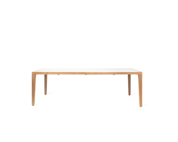 Table VOLTA, structure teak, plateau céramique Masaai blanco Table VOLTA, structure teak, plateau céramique Masaai blanco